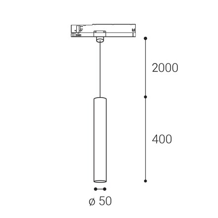 LED2 7091843DT Lištové svítidlo TRACK MIKY 40 Z, B TRIAC 10W 4000K černá