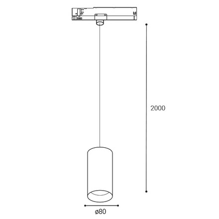LED2 7251431CS Lištové svítidlo TRACK LUKY Z, W CASAMBI 20W 3000K UGR bílá