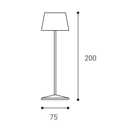 LED2 A132551 Venkovní stolní svítidlo ROXY MINI, W 2W DIM 2200K/3000K bílá