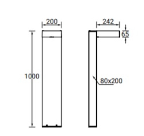 VÝPRODEJ VZORKU LIGMAN Venkovní sloupkové svítidlo LIGHT LINEAR PT 3000K 29W 2309lm IP65 černá RAL9011 (LGM LI-10021-T2-W30-01)