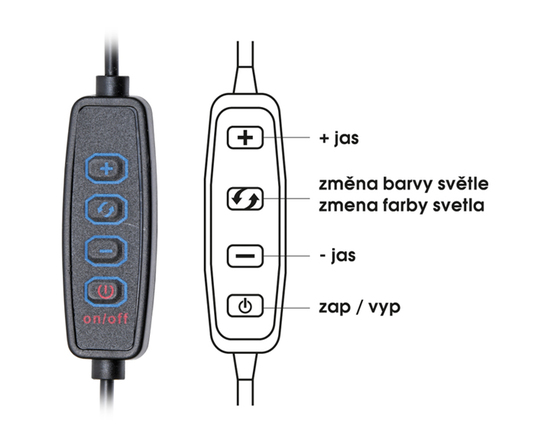 Ecolite LED stmívatelná stolní lampa 10W 500lm CCT bílá LU13C-BI