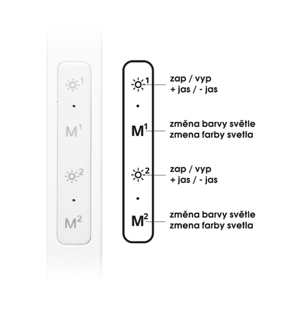 Ecolite LED stmívatelná stolní lampa 8W+11W 700lm CCT bílá LU19WT-BI