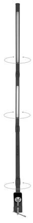 Ecolite LED stmívatelná stolní lampa 8W+11W 700lm CCT černá LU19WT-CR