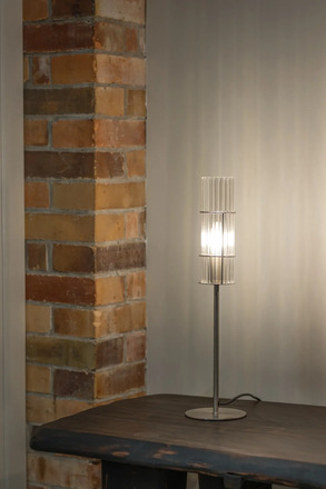 Markslöjd stolní lampa Tubo nikl 50 cm