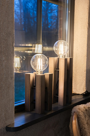 Markslöjd stolní lampa Lodge hnědá 36 cm