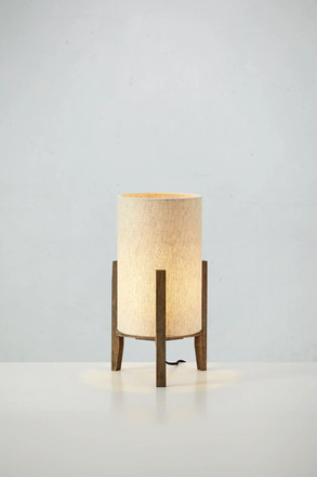 Markslöjd stolní lampa Eruca bílá/hnědá 39 cm