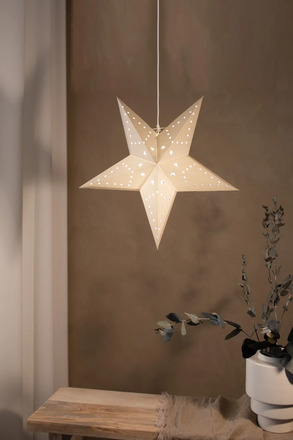 Markslöjd Mikke bílá závěsná hvězda 45 cm