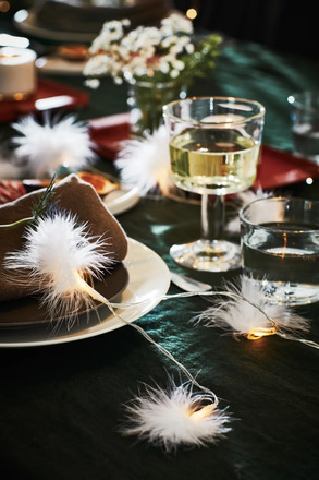 Markslöjd Dun LED řetěz bílý s peřím