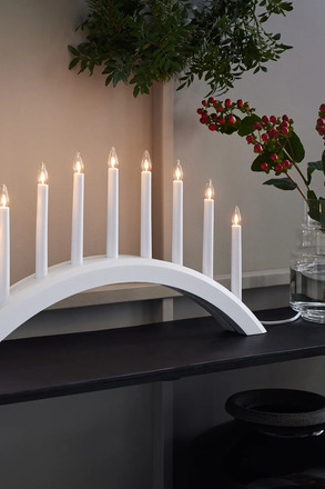 Markslöjd Avento bílý svícen 9 žárovek