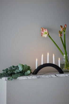 Markslöjd Avento černý vánoční svícen 5 žárovek