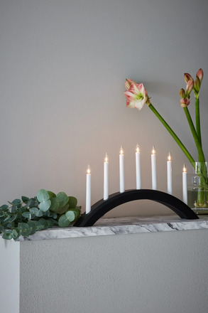 Markslöjd Avento černý vánoční svícen 7 žárovek