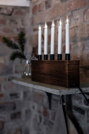 Markslöjd Albero hnědý adventní svícen 41 cm