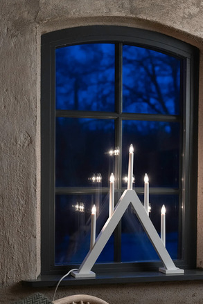 Markslöjd Ariele adventní bílý svícen 47 cm