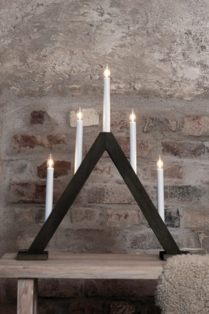 Markslöjd Ariele adventní svícen tmavá hnědá 47 cm