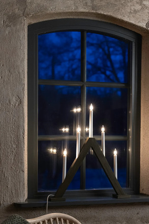 Markslöjd Ariele adventní svícen tmavá hnědá 47 cm