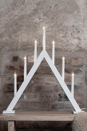 Markslöjd Ariele adventní bílý svícen 54 cm