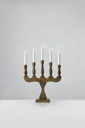 Markslöjd Svaneholm adventní dřevěný svícen 5 žárovek