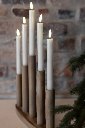 Markslöjd Miila bezdrátový adventní hnědý svícen