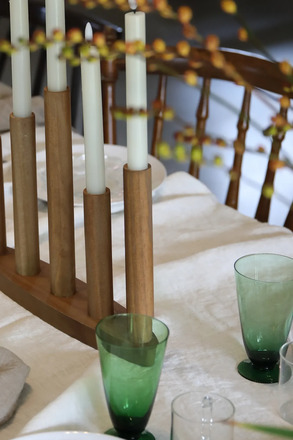 Markslöjd Milo bezdrátový adventní hnědý svícen