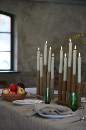 Markslöjd Milo bezdrátový adventní hnědý svícen