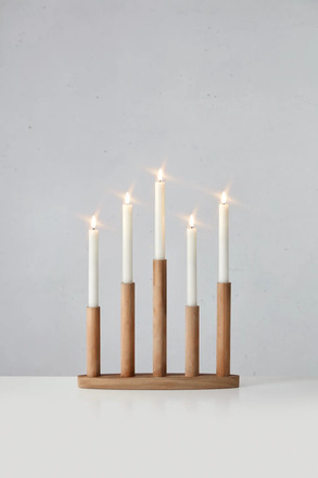 Markslöjd Milo bezdrátový adventní hnědý svícen