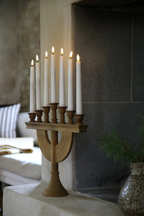 Markslöjd Torpa hnědý adventní svícen na baterie