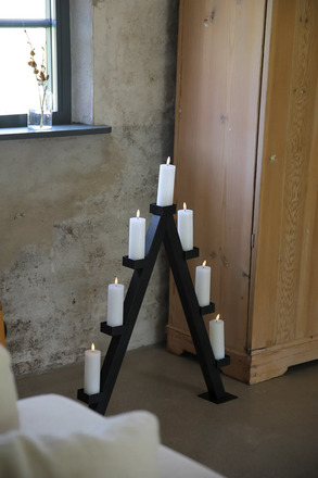 Markslöjd Arbor adventní černý vánoční svícen na baterie