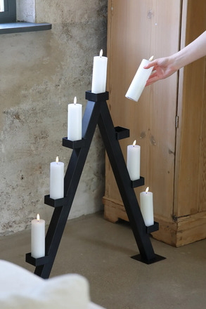 Markslöjd Arbor adventní černý vánoční svícen na baterie