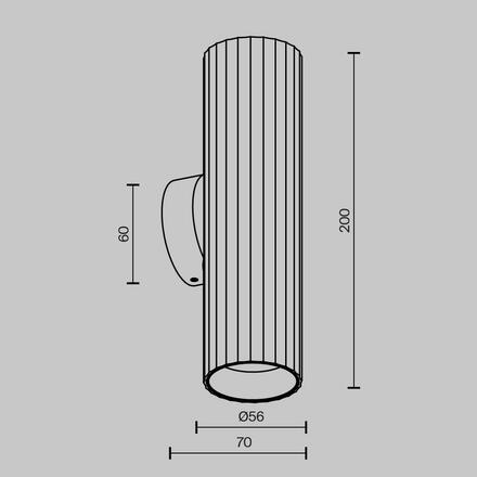 MAYTONI Nástěnné svítidlo Calipso GU10x2 10W IP 20 C106WL-02-GU10-B