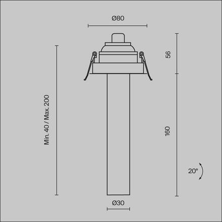 MAYTONI Vestavné svítidlo Focus T 7W IP 20 C140RS-L200-7W3K-B