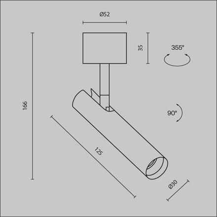 MAYTONI Stropní svítidlo Focus T 6W 36d C141CL-L125-6W3K-B