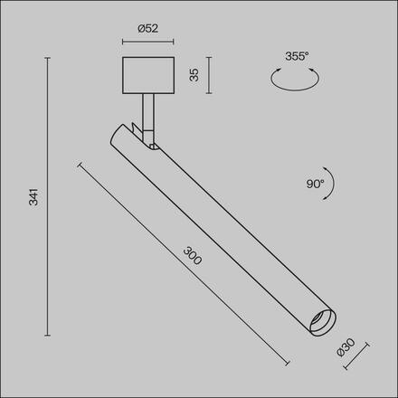MAYTONI Stropní svítidlo Focus T 6W 36d C141CL-L300-6W3K-B