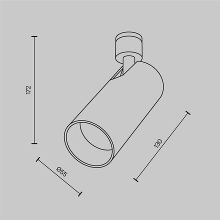 MAYTONI Svítidlo Focus LED Holity 3000K 13W 38d C150CL-13W3K-B