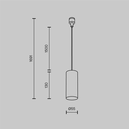 MAYTONI Svítidlo Focus LED Holity 3000K 13W 38d C152PL-13W3K-B