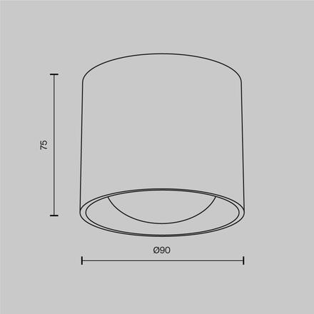 MAYTONI Stropní svítidlo Lens 3000K 15W 70d C217CL-15W3K-B