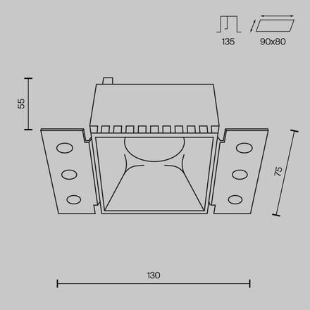 MAYTONI Vestavné svítidlo Share DL051-01-GU10-SQ-WB