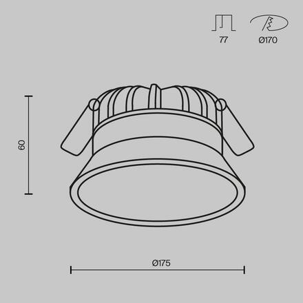 MAYTONI Vestavné svítidlo Okno 24W IP 44 DL055-24W3-4-6K-W
