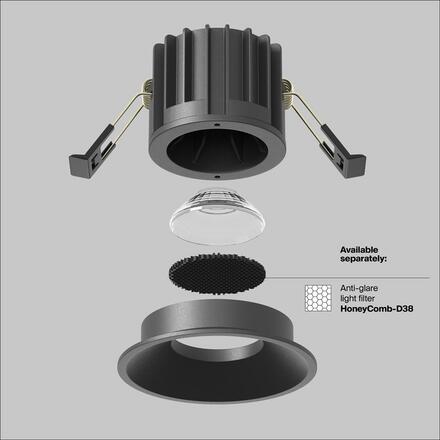 MAYTONI Vestavné svítidlo Round 12W IP 20 DL058-12W3K-B