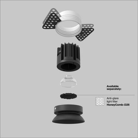 MAYTONI Vestavné svítidlo Round 7W IP 20 DL058-7W3K-TRS-B