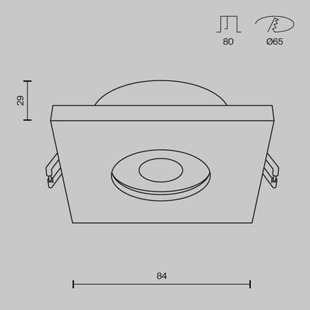 MAYTONI Vestavné svítidlo DL083-01-GU10-SQ-B