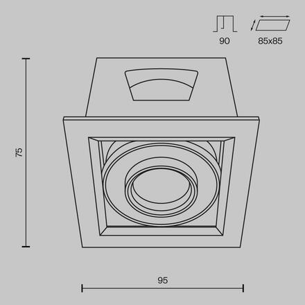 MAYTONI Vestavné svítidlo Metal Modern 10W IP 20 DL093-01-10W3K-B