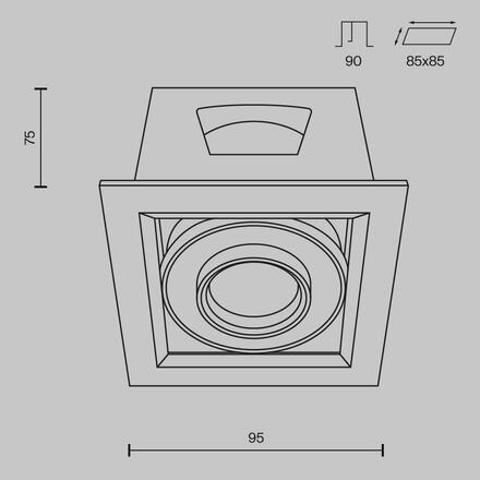 MAYTONI Vestavné svítidlo Metal Modern 10W IP 20 DL093-01-10W3K-W