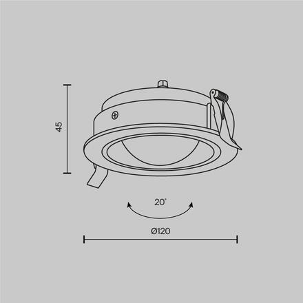 MAYTONI Vestavné svítidlo Lens 3000K 12W 70d DL105-12W3K-W