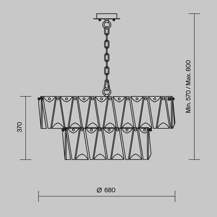 MAYTONI Závěsné svítidlo Puntes MOD043PL-12G