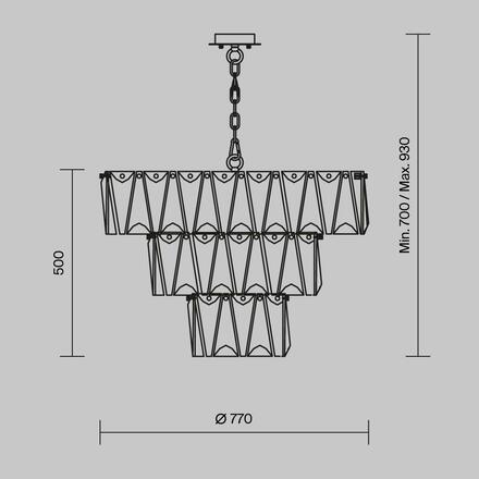 MAYTONI Závěsné svítidlo Puntes MOD043PL-18G