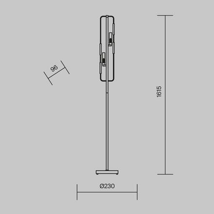 MAYTONI Stojací lampa Marmo MOD099FL-02G