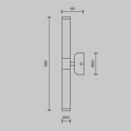 MAYTONI Nástěnné svítidlo Axis MOD106WL-L10G3K