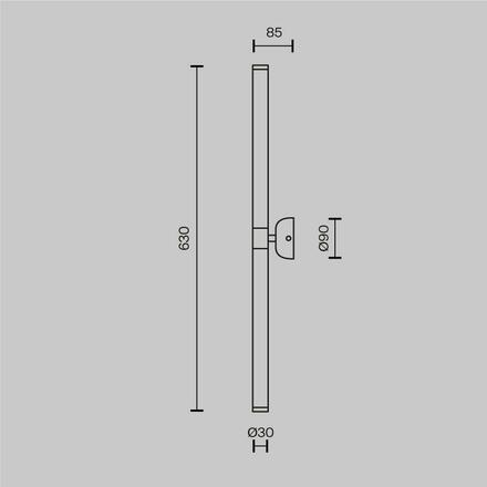 MAYTONI Nástěnné svítidlo Axis MOD106WL-L16B3K