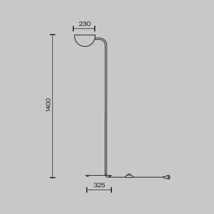 MAYTONI Stojací lampa Mollis MOD126FL-01B