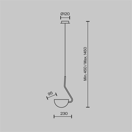 MAYTONI Závěsné svítidlo Mollis MOD126PL-01B